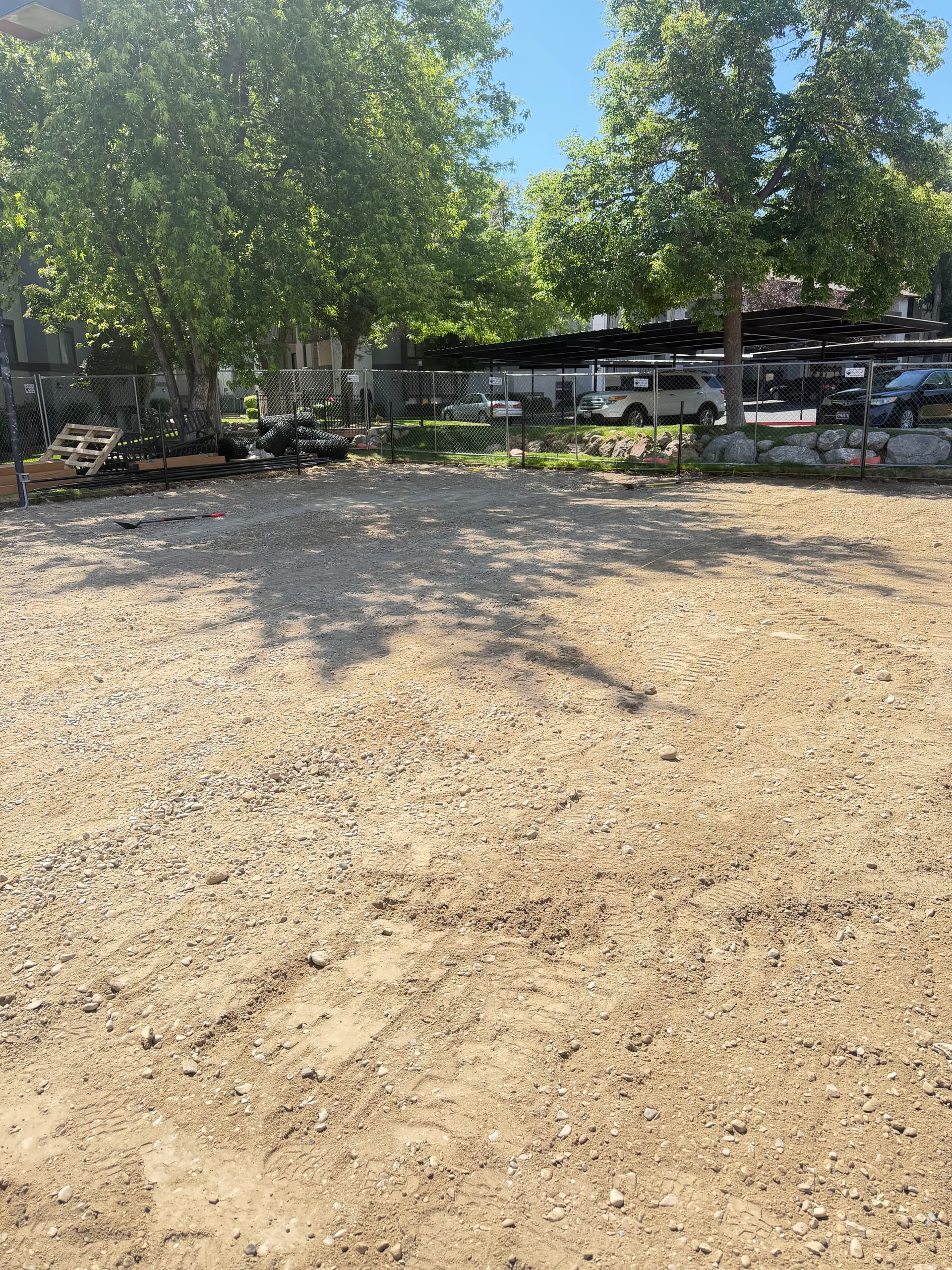 Concrete Work in Progress - Rebar Grid and Posts Are Set image