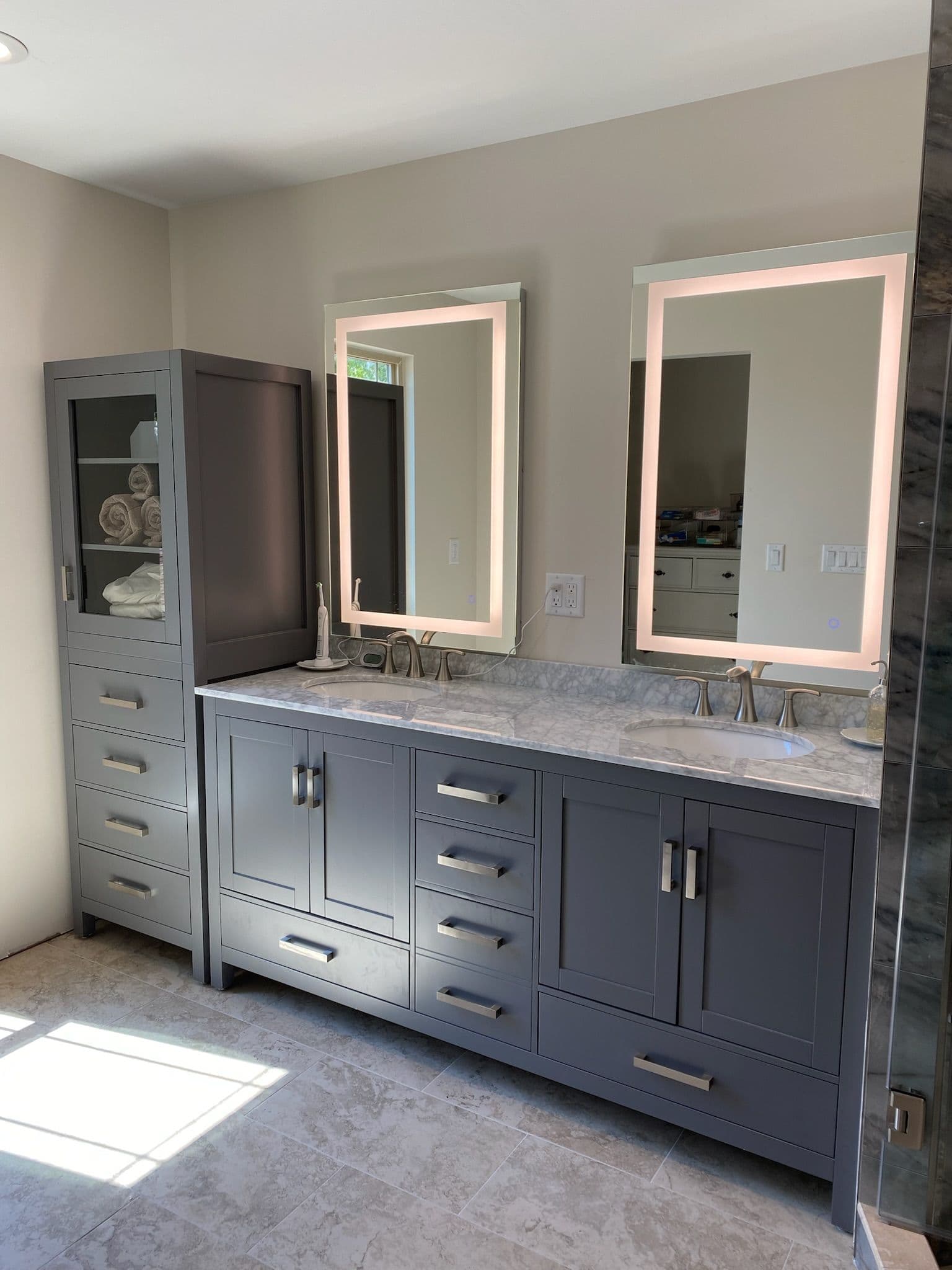 Project Elegant Bathroom Transformation With Dual Vanities image