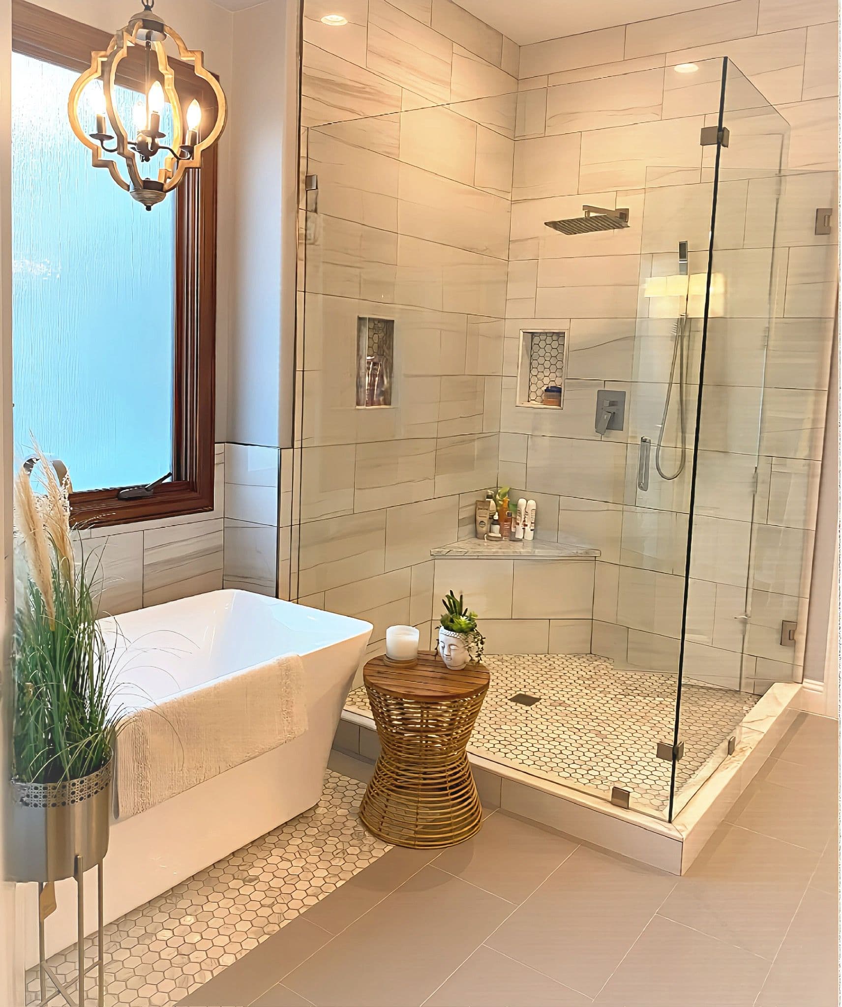 Project Elegant Bathroom Remodeling with Glass Shower image