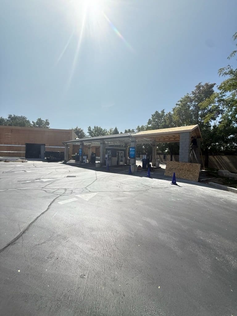 Canopy Extension Progress at Mister Car Wash image