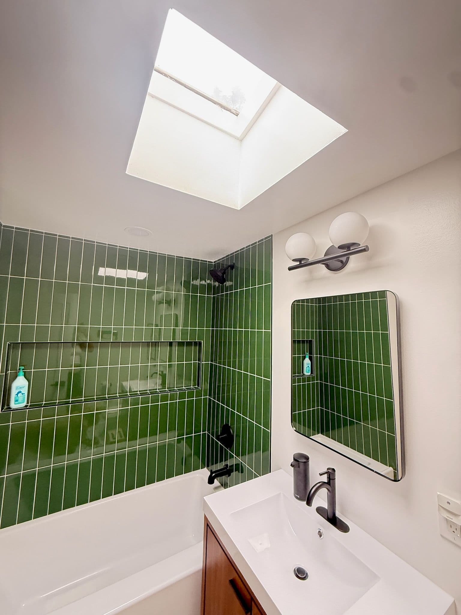 Gallery photos for Bathroom Oasis with Green Tiles in Cottonwood Heights: Image #1
