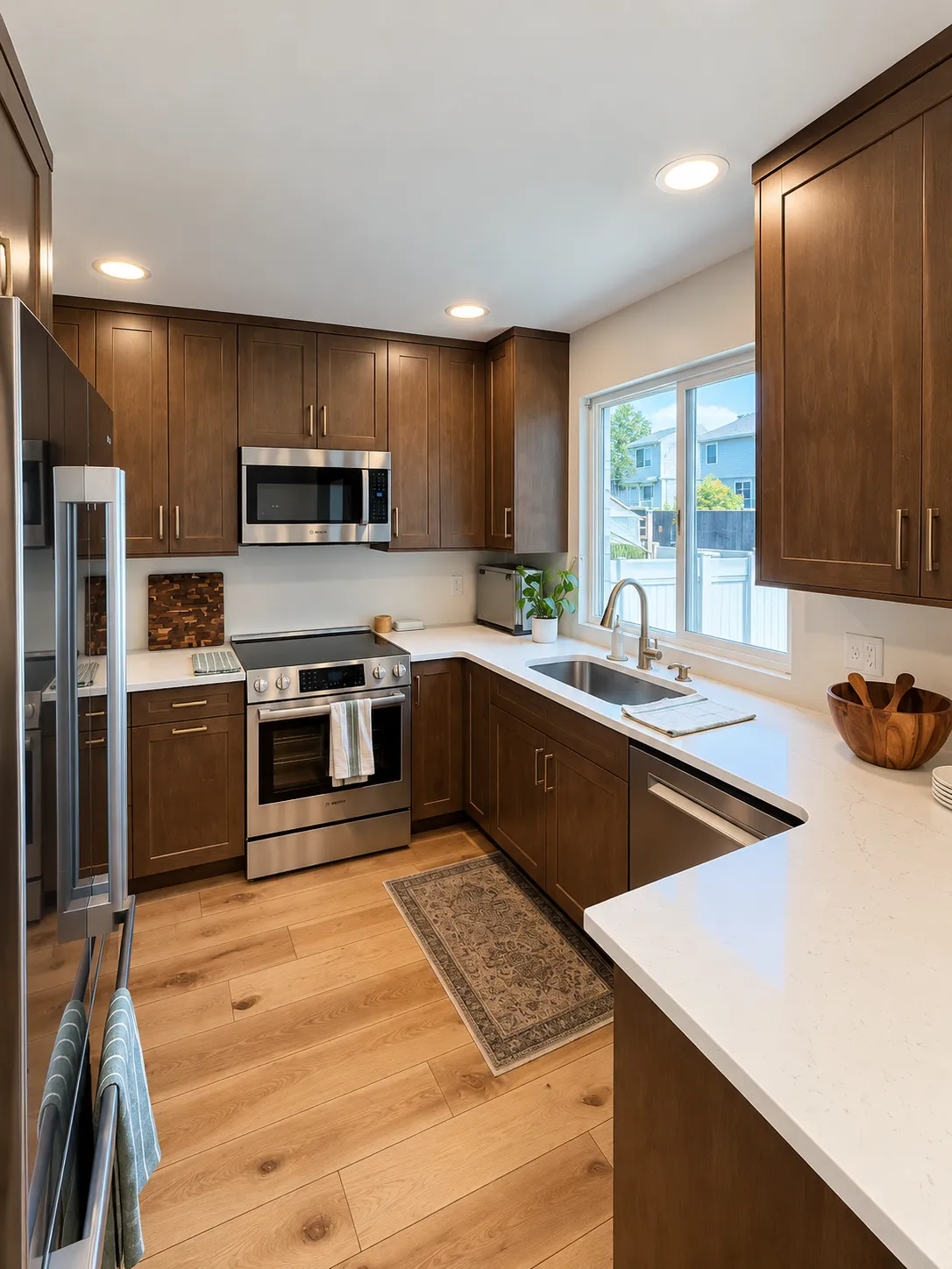 Gallery photos for Warm Cabinetry, Clean Counters, and a Kitchen That Finally Works: Image #1