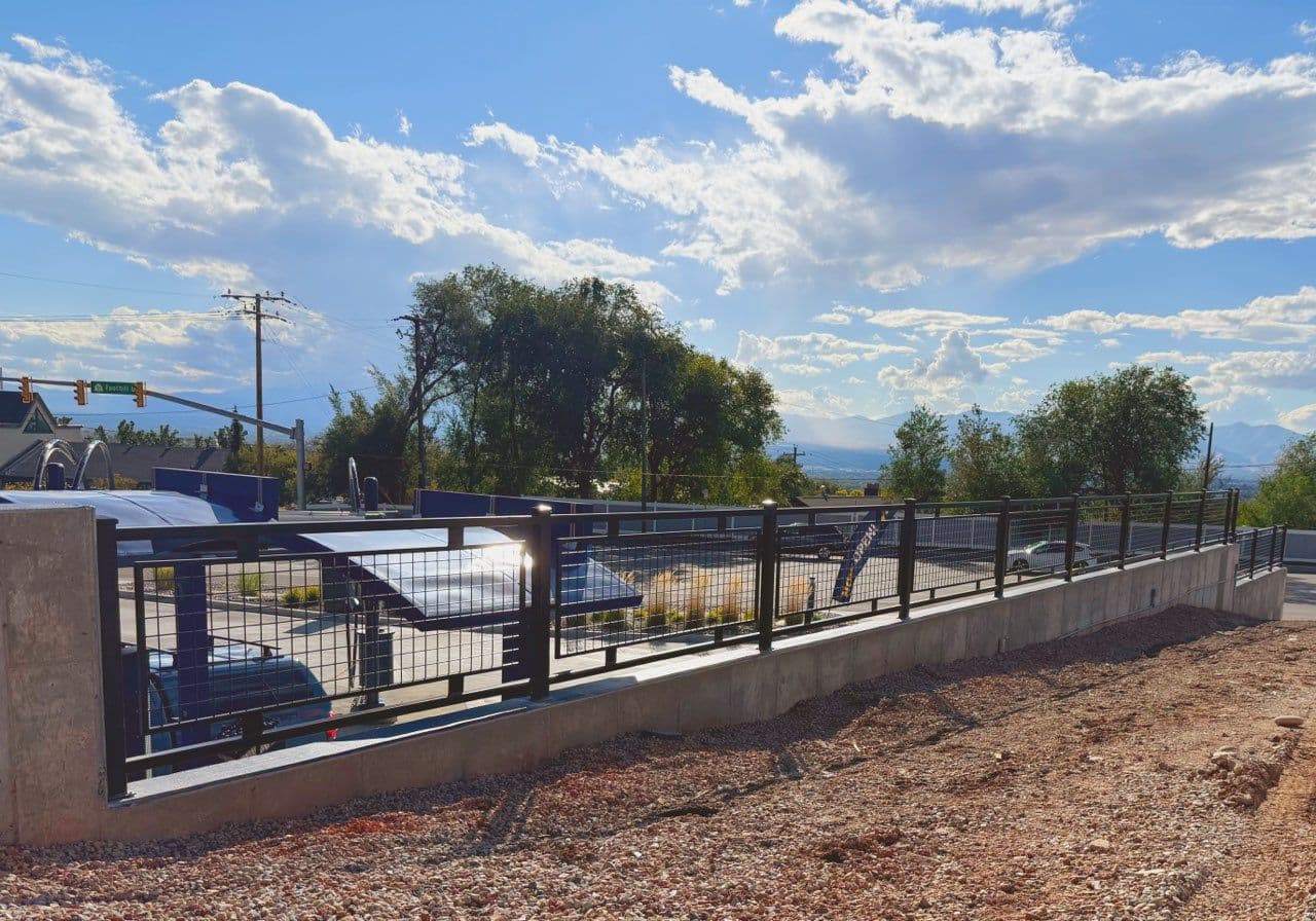 Modern Railings Installed at Foothill Mister Car Wash image